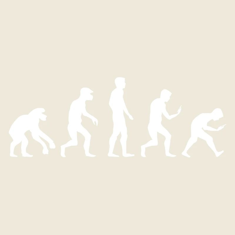 lustige Evolution smartphone handy Sucht Logo