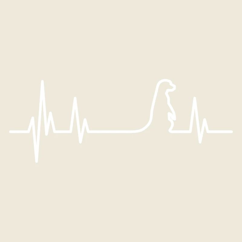 Erdmännchen Heartbeat weiss