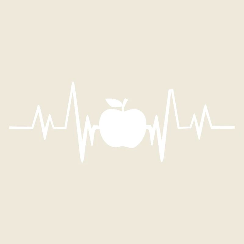 Motif de battement de cœur de pomme