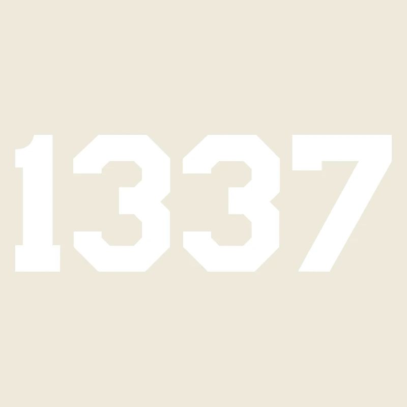 1337 – Weißes Textdesign