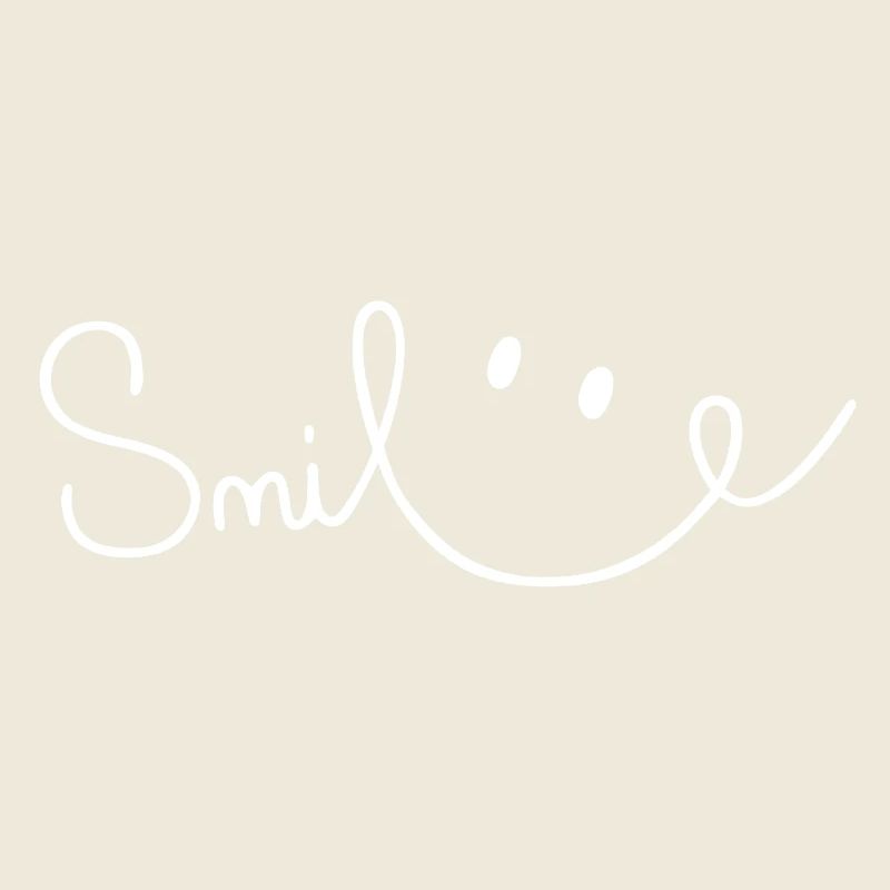 Smile Sourire Script Brush