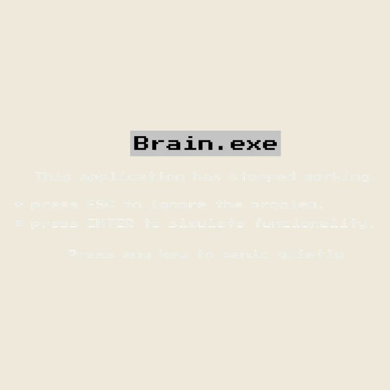 Brain.exe – Lustiges Computerfehler-Shirt