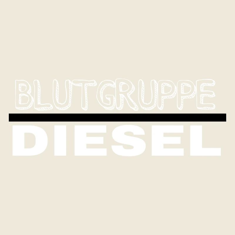 Blutgruppe Diesel Design auf Kleidung