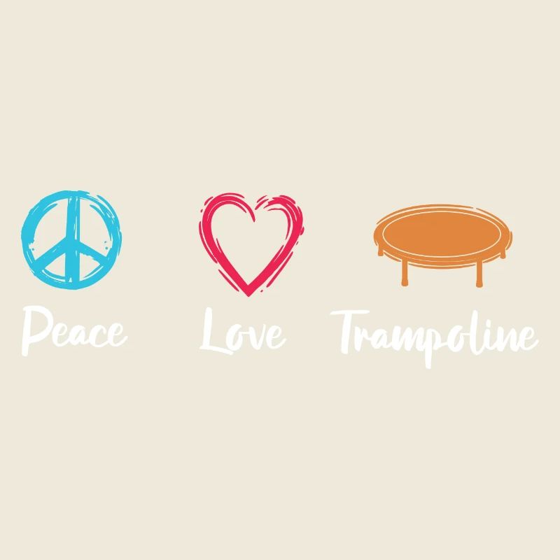 Frieden Liebe Trampolin
