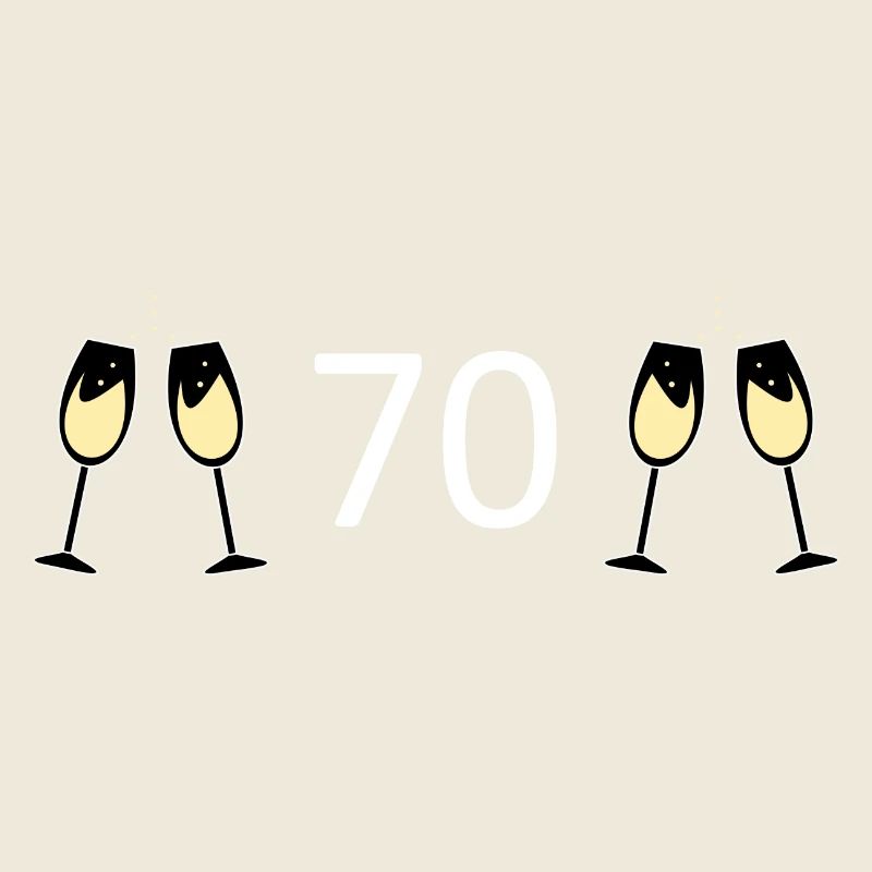 70e anniversaire 70 ans 70 Numéro 70 Blanc