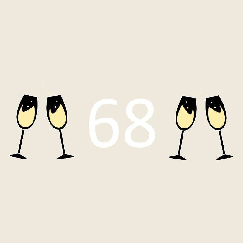 68e anniversaire 68 ans Jubilé 68 Numéro 68