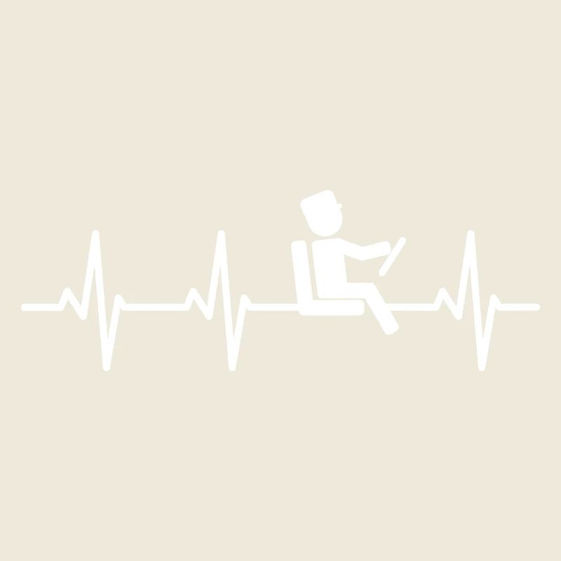 Chauffeur de bus ECG Heart Line