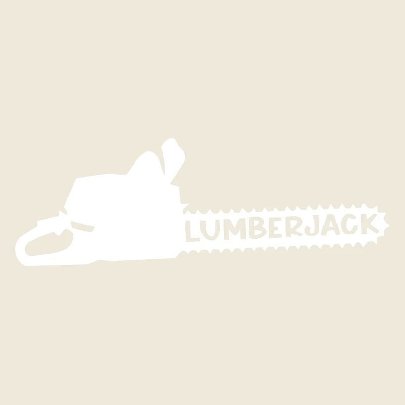 Lumberjack Motif with Axe Silhouette