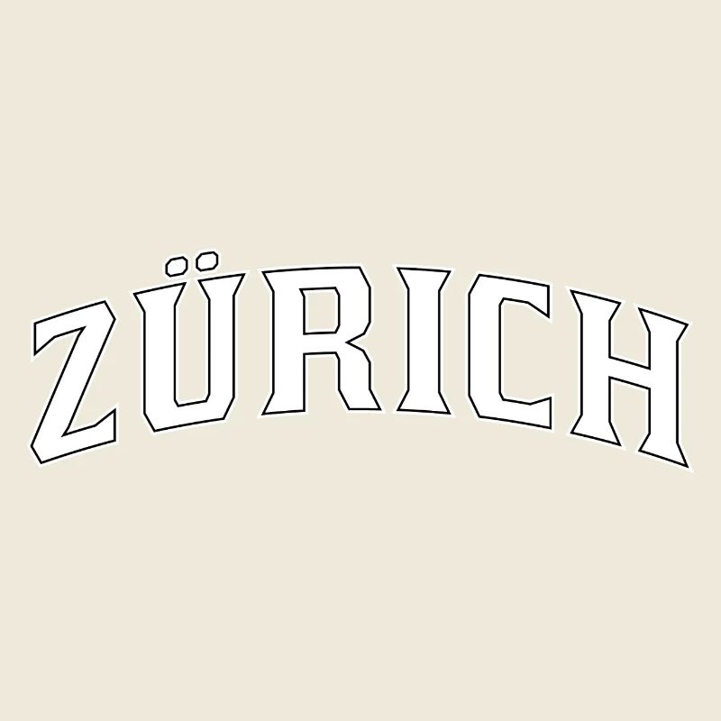 Lettrage de Zurich en style archet