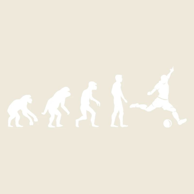 Fußball Evolution Affe lustige Designs Fan Logo