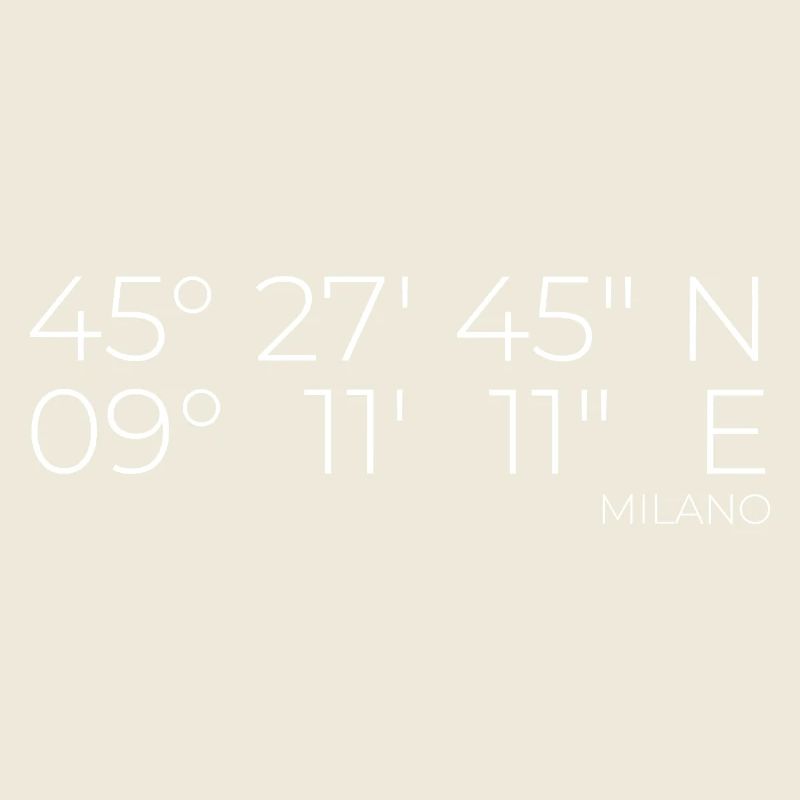 coordinates Milano, Italy