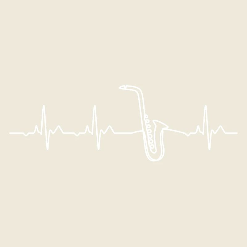 Saxophone Heartbeat Marching Band Cadeau