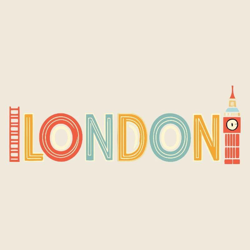 Londres rétro multicolore