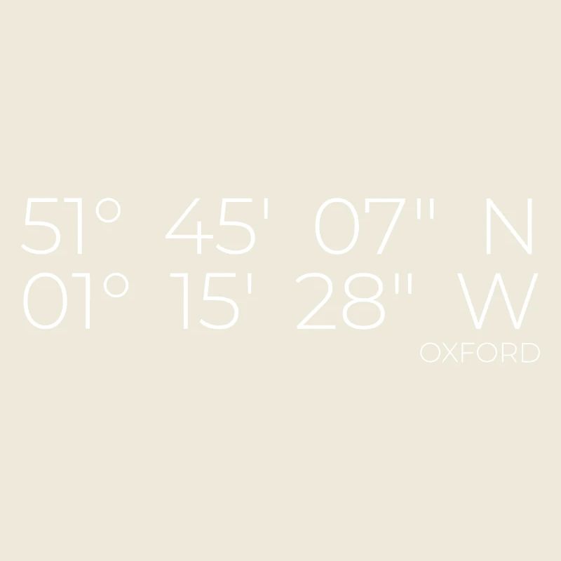 Coordinates Oxford England
