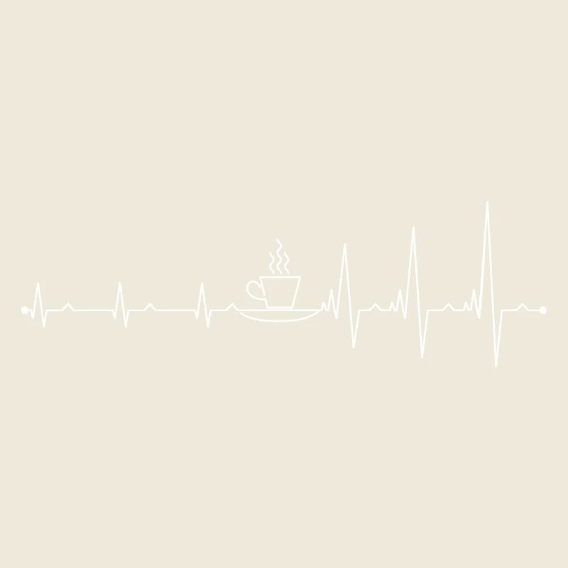Herzschlag Kaffee Motiv T-Shirt