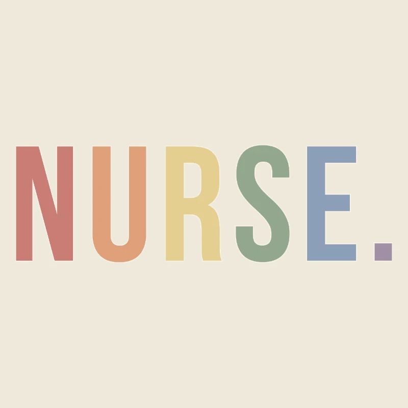 NURSE Soft Rainbow Typography LGBTQ Pride Design