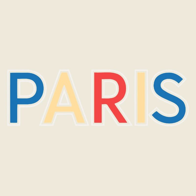 Paris Color Block Typography