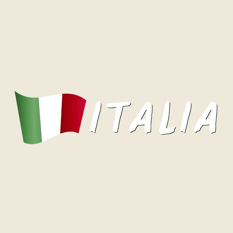 Lettrage ITALIA avec drapeau