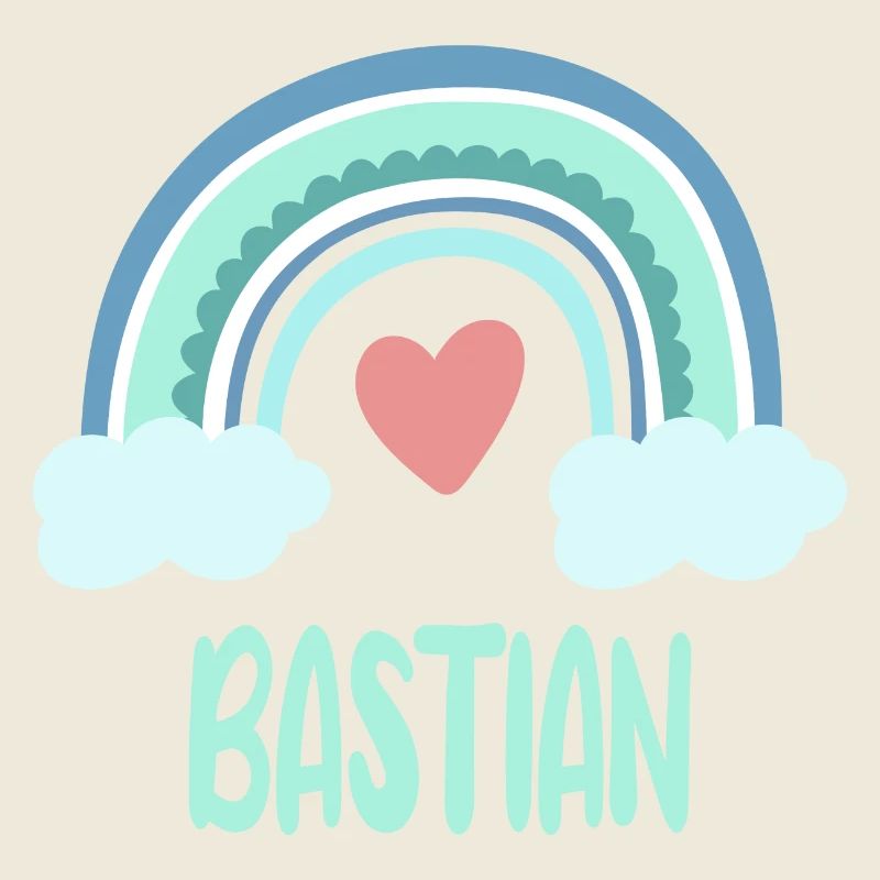 Bastian Name Regenbogen Baby