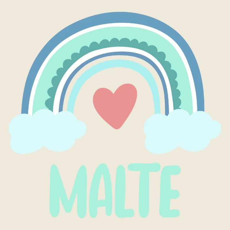 Malte Name Regenbogen Baby