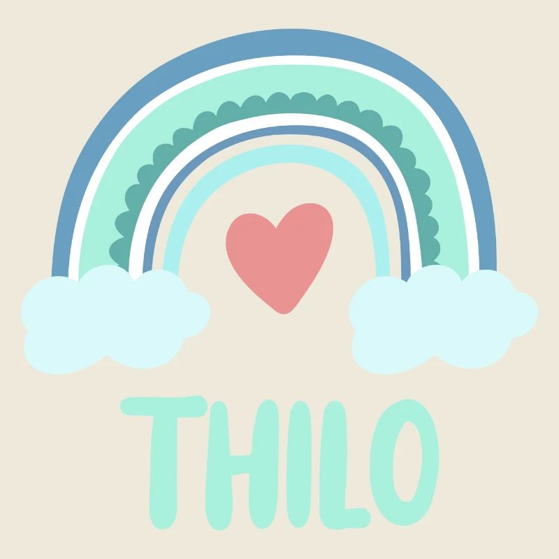 Thilo Name Regenbogen Baby