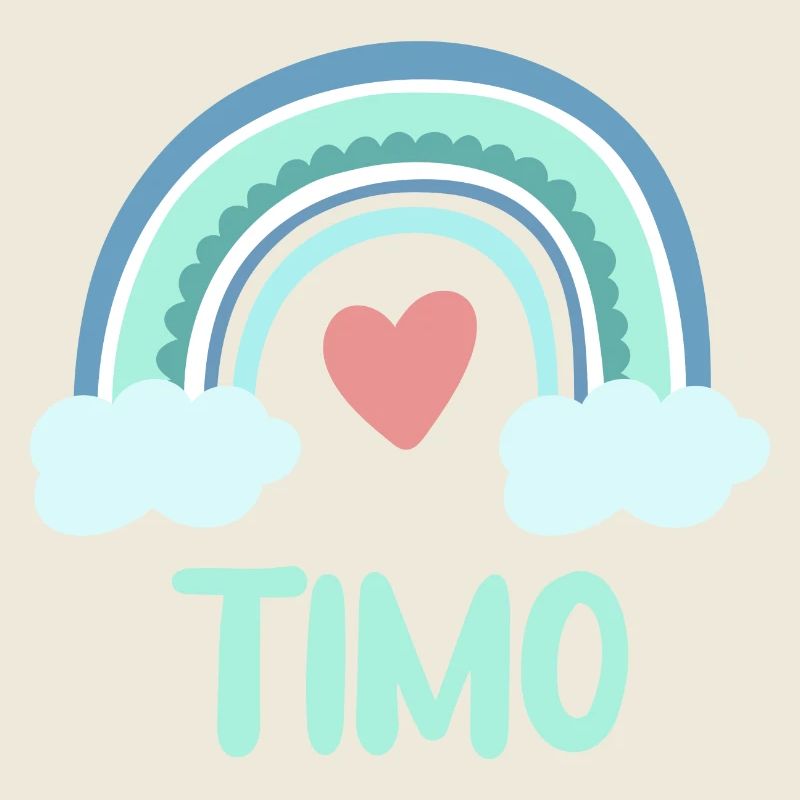 Timo Name Regenbogen Baby