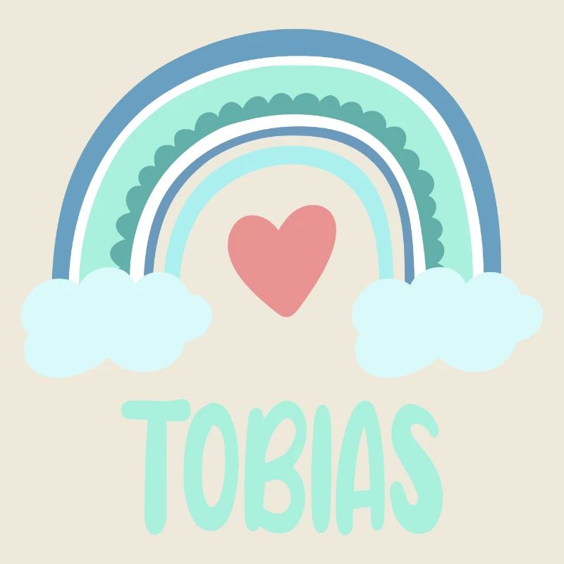 Tobias Name Regenbogen Baby