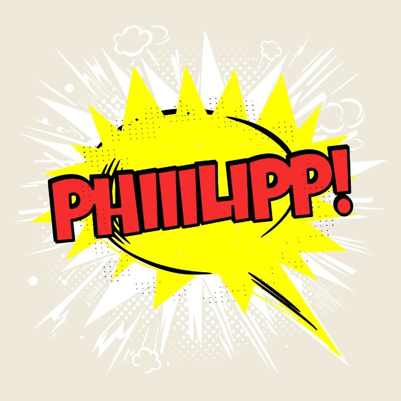Philipp Nom drôle de bulle de texte Phiiilipp !