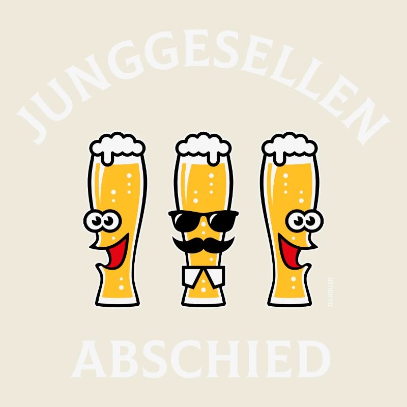 Junggesellenabschied (JGA / Bier / Biergläser, 4C)
