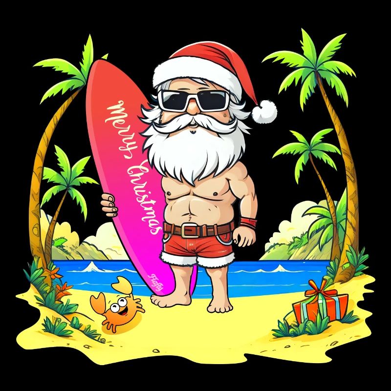 Santa Claus Surfer - 🎅 2