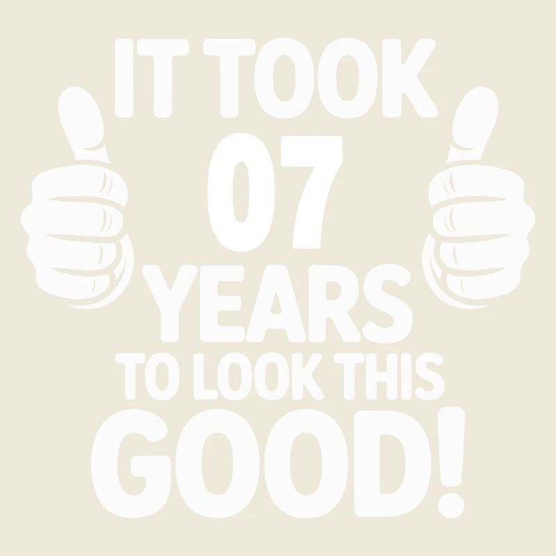 Feierlicher 7. Geburtstag Daumen hoch