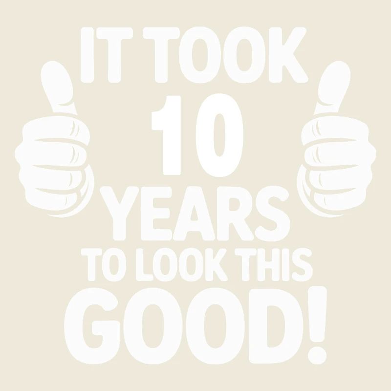 Feierlicher 10. Geburtstag Daumen hoch