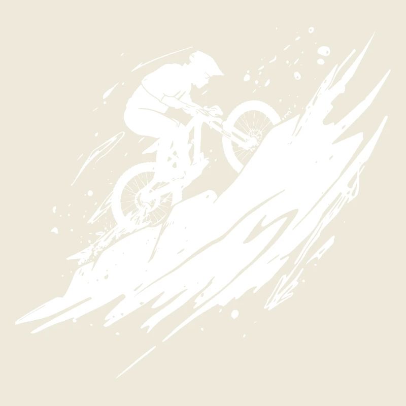 Energischer Mountainbike-Kunst-Radfahrer