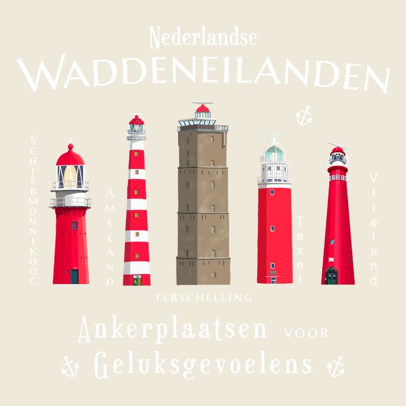 Ameland, Texel, Terschellingen Dessin à la main