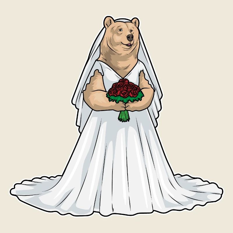 Bär Braut Rose Hochzeit