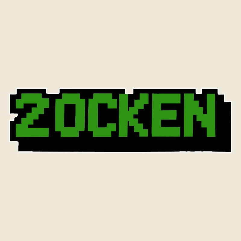 Lettering Zocken Retro Computer