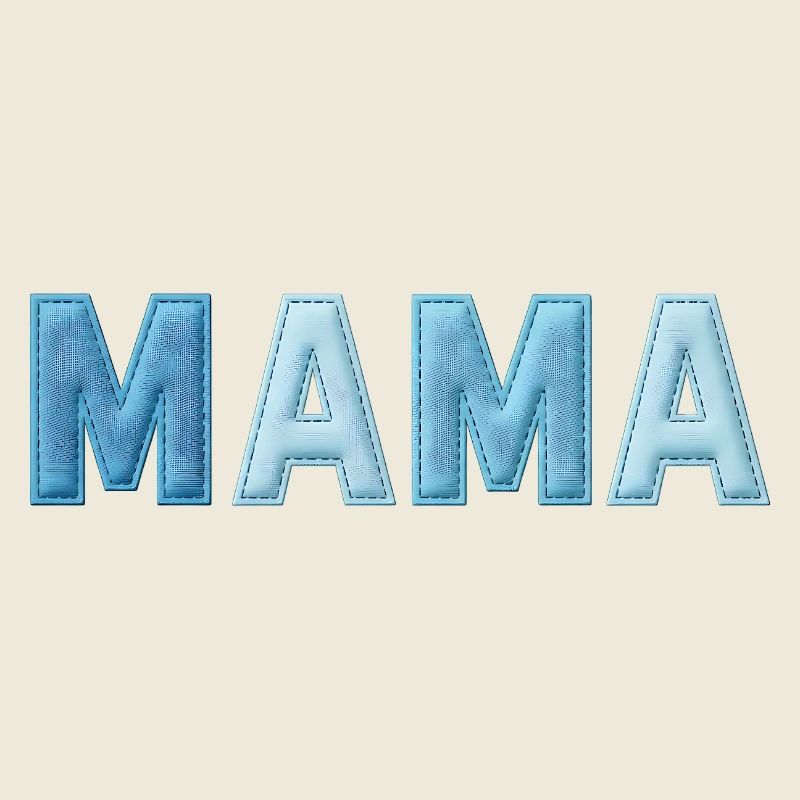MAMA Denim Schriftzug Patchwork Trend