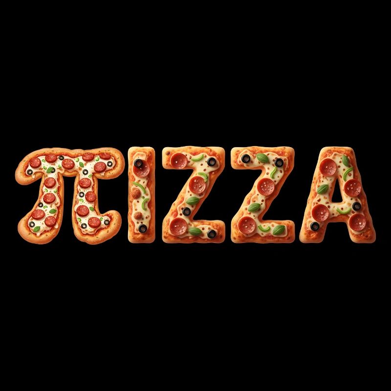 PIZZA Bunte Teigbuchstaben