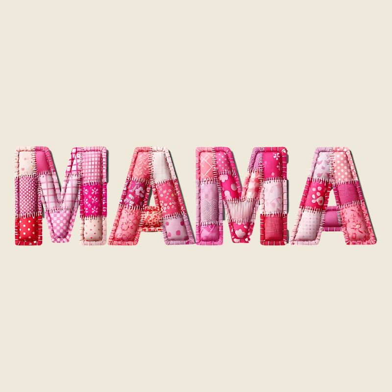 Mom Handmade Patchwork Font