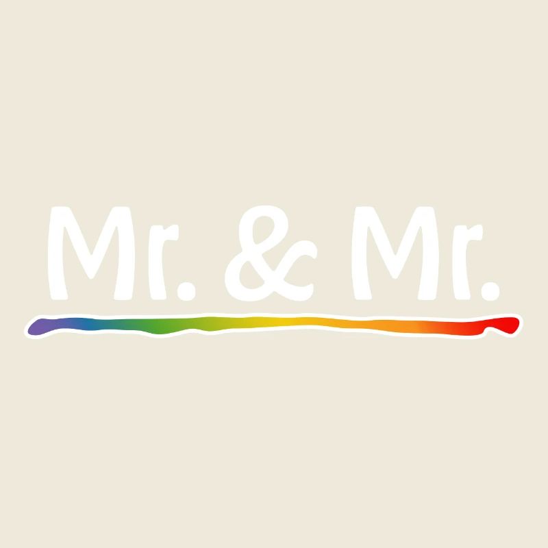 Mariage gay de M. et M. arc-en-ciel