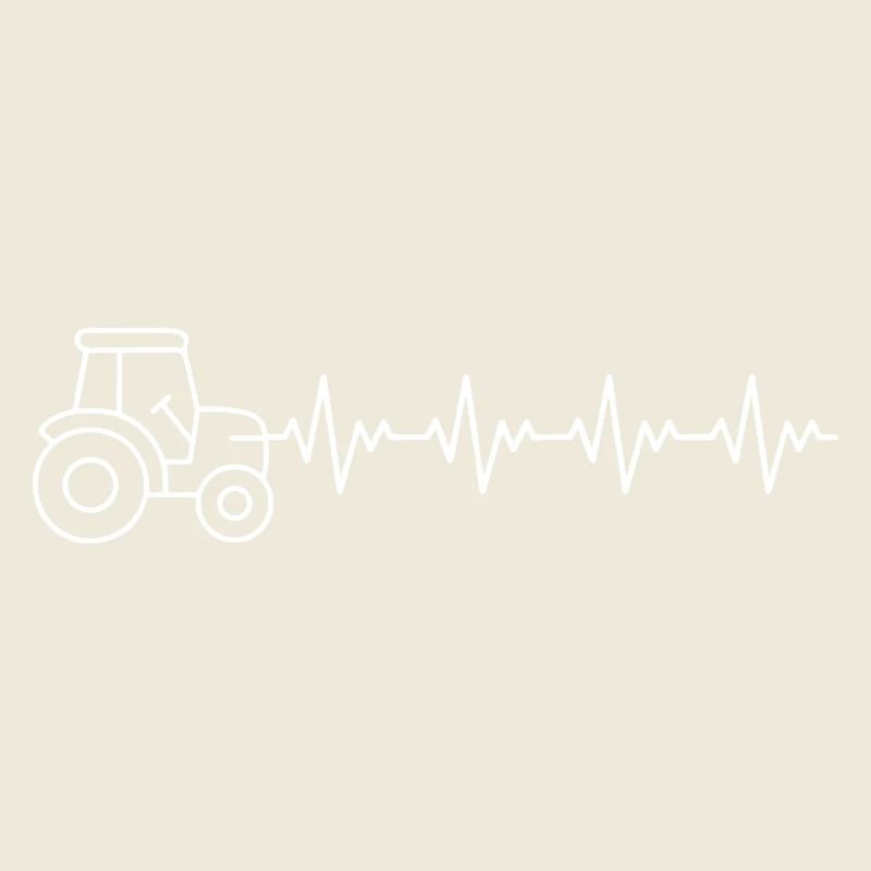 Traktor Bauer EKG Herzschlag