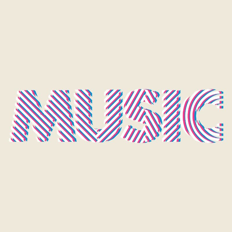 Musique 3D – Typographie moderne, Rétro Electro Design