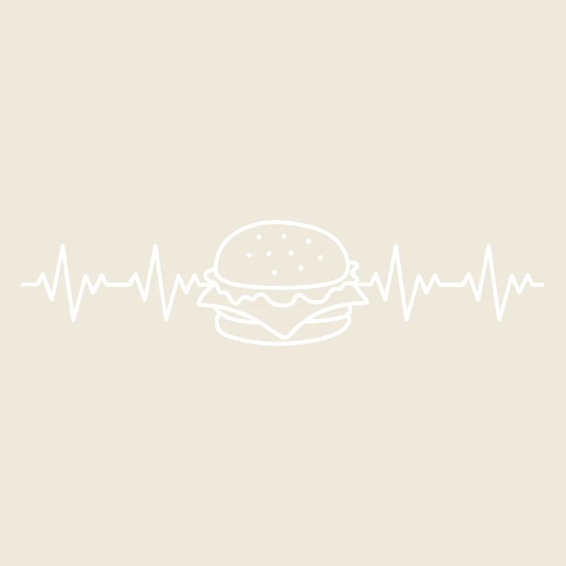 Hamburger Burger EKG Herzschlag Herzfrequenz