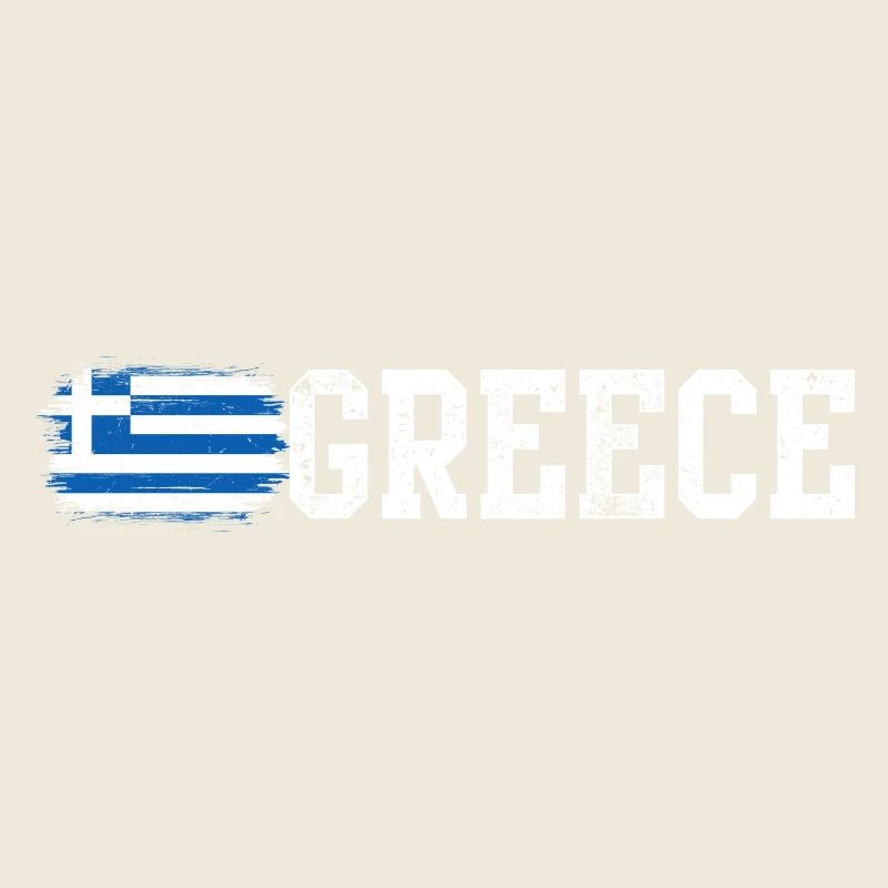 Typografie der griechischen Flaggen-Pinselkunst