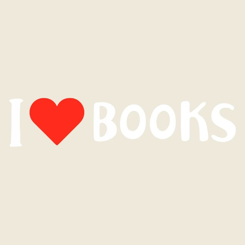 I Love Books Heart Logo