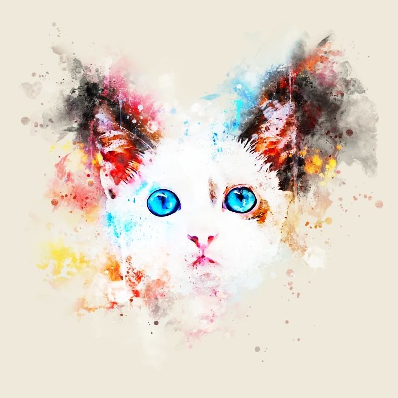 gxp chat mignon yeux bleus couleur de l'eau blobs