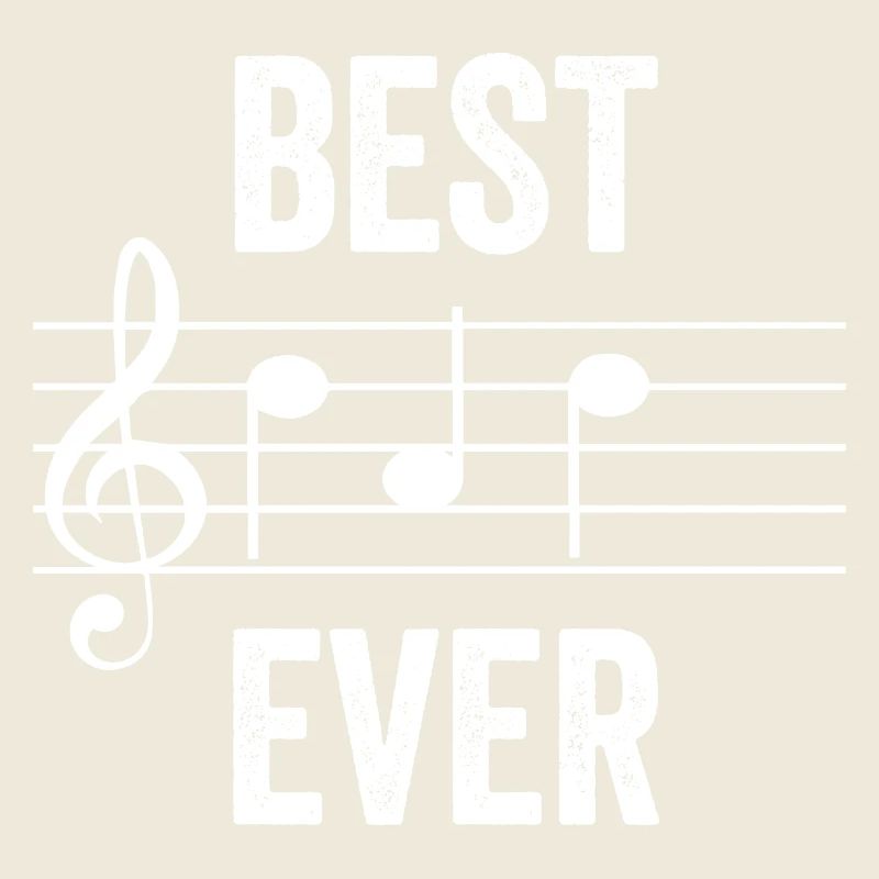 BEST DAD NOTES WHITE cadeau musicien père papa