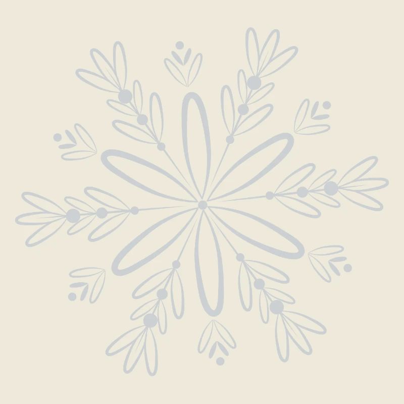 Filigree Snow Crystal Blossom in Winter