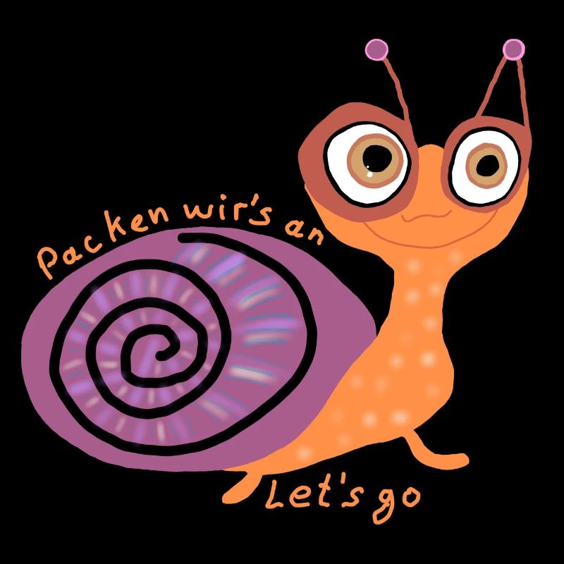 Schnecke mit Spruch