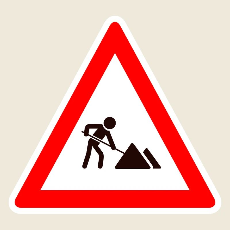 Road Work Ahead Warning Traffic Sign